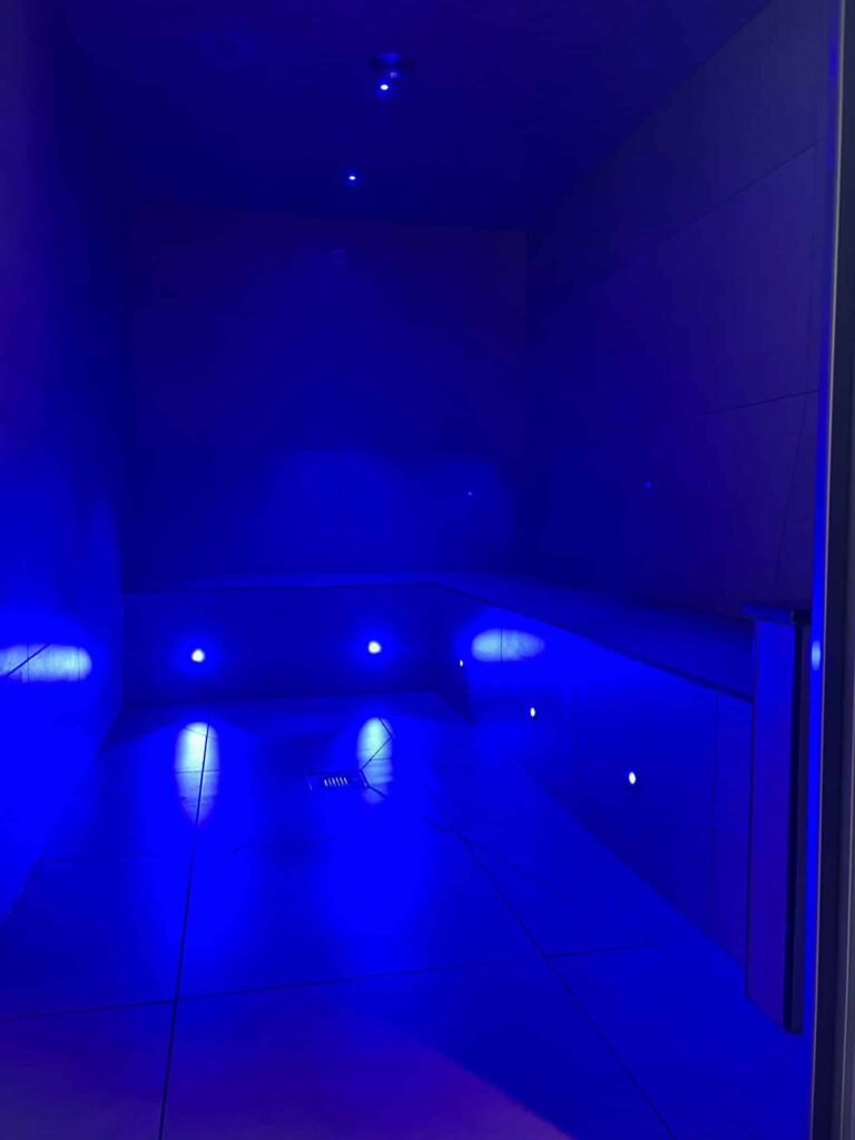 blue light steam room 1 scaled